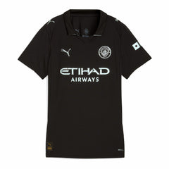 Manchester City Women's 2025/26 Away Replica Custom Jersey Black sale