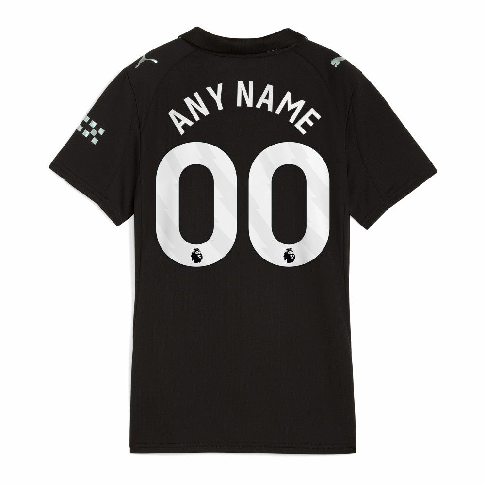 Manchester City Women's 2025/26 Away Replica Custom Jersey Black sale