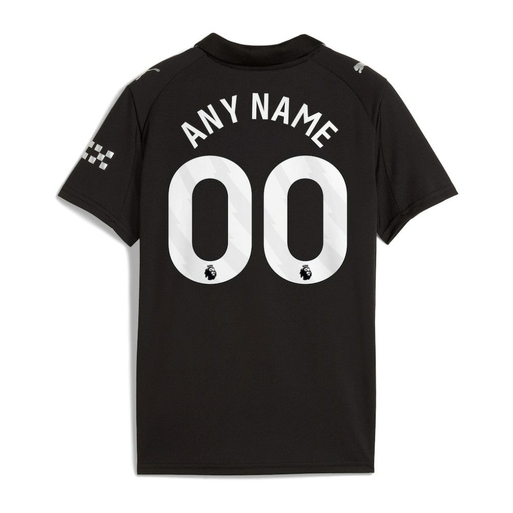 Manchester City Youth 2025/26 Away Replica Custom Jersey Black sale