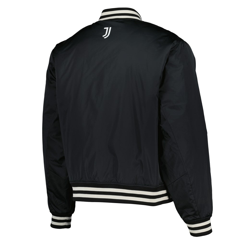 Juventus Collegiate Sateen Full-Snap Jacket Black