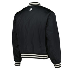 Juventus Collegiate Sateen Full-Snap Jacket Black