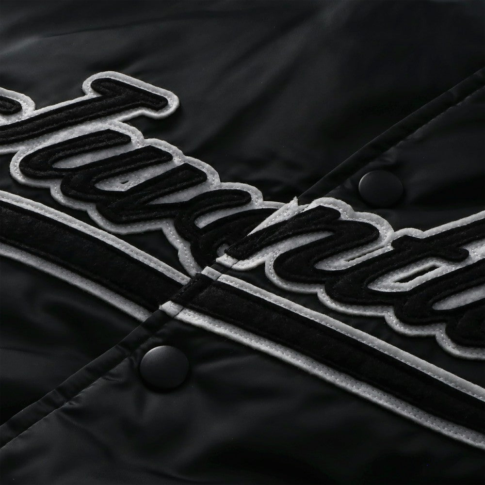 Juventus Collegiate Sateen Full-Snap Jacket Black