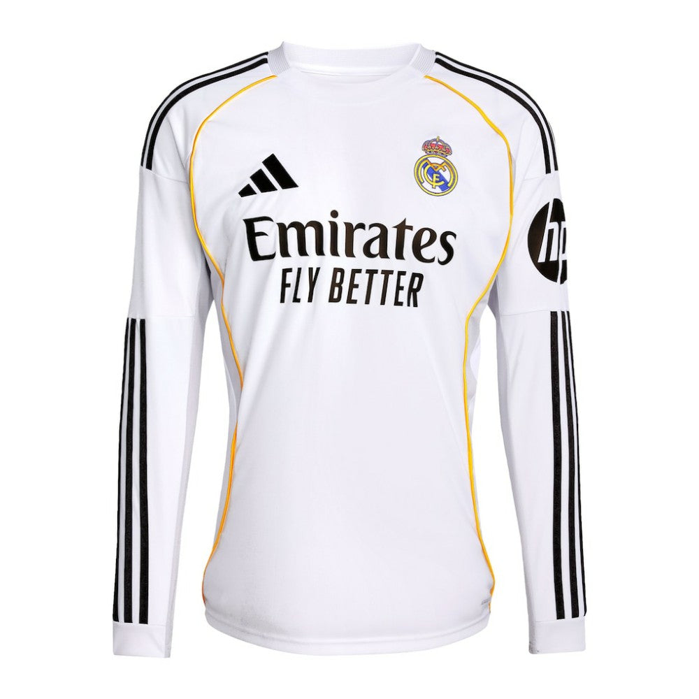 Federico Valverde Real Madrid 2025/26 Home Replica Long Sleeve Jersey White