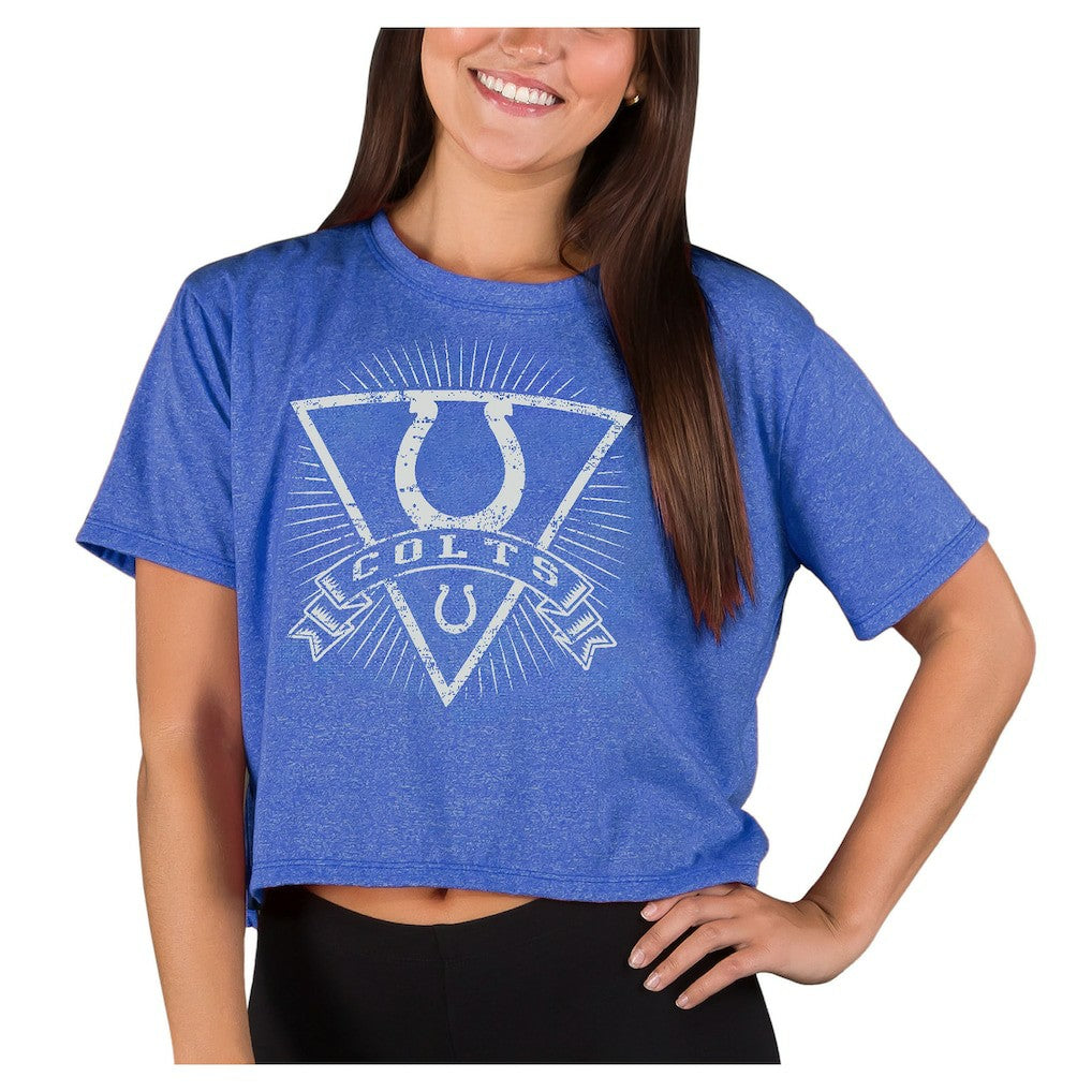 Indianapolis Colts Concepts Sport Women's Quest Knit Crop Top Royal