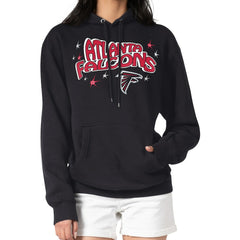 Atlanta Falcons Starter Women's Fireworks Fleece Pullover Hoodie Black