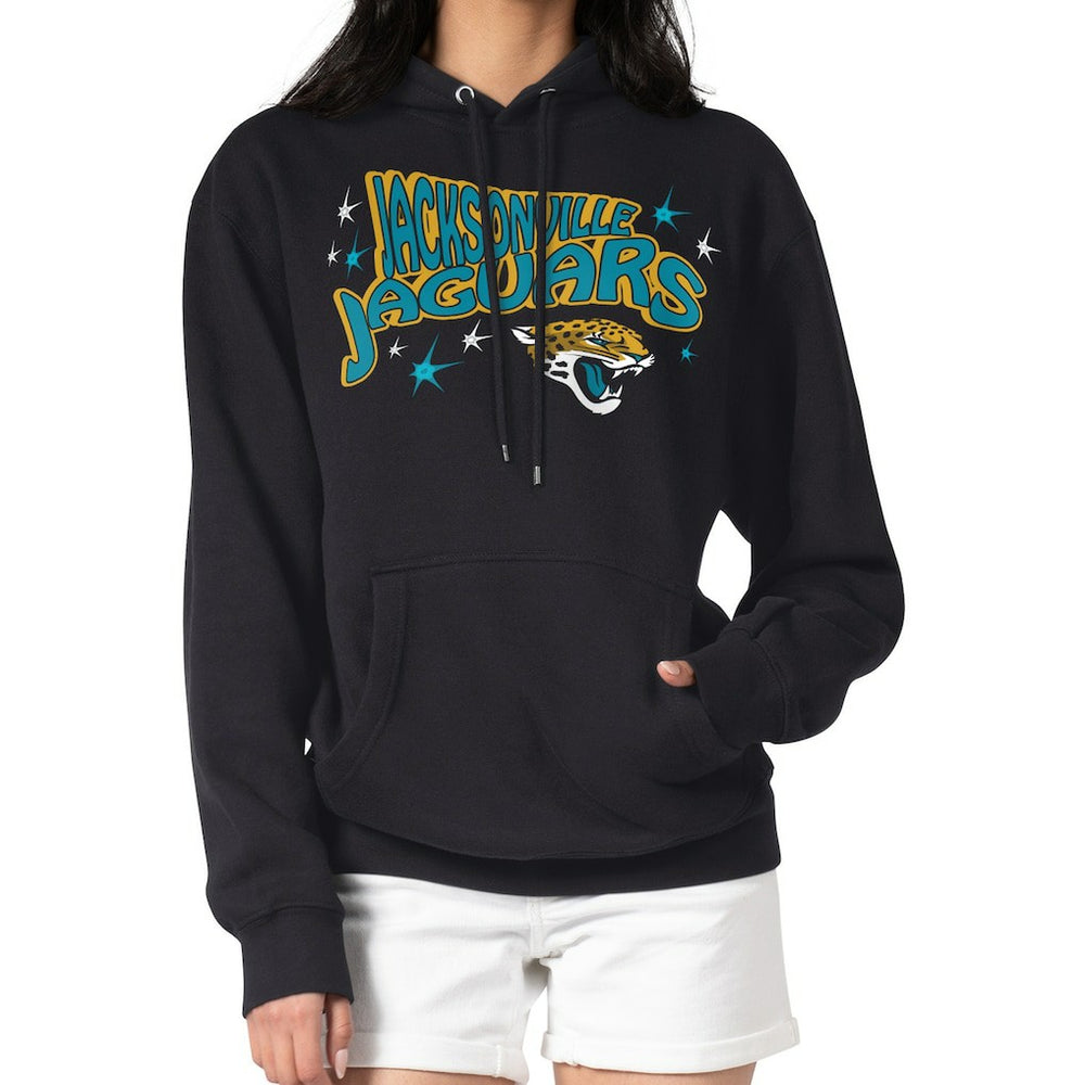 Jacksonville Jaguars Starter Women's Fireworks Fleece Pullover Hoodie Black