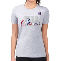 New York Giants G-III 4Her by Carl Banks Women's Super-Slim Fit Lightweight Shadow Logo T-Shirt Gray