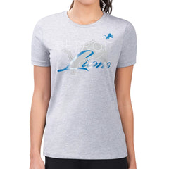 Detroit Lions G-III 4Her by Carl Banks Women's Super-Slim Fit Lightweight Shadow Logo T-Shirt Gray
