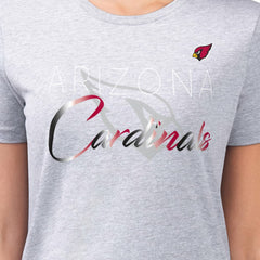 Arizona Cardinals G-III 4Her by Carl Banks Women's Super-Slim Fit Lightweight Shadow Logo T-Shirt Gray