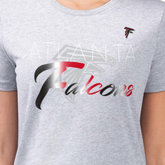Atlanta Falcons G-III 4Her by Carl Banks Women's Super-Slim Fit Lightweight Shadow Logo T-Shirt Gray