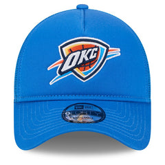 Oklahoma City Thunder Core Logo Foam Front A-Frame 9FORTY Adjustable Trucker Hat Blue