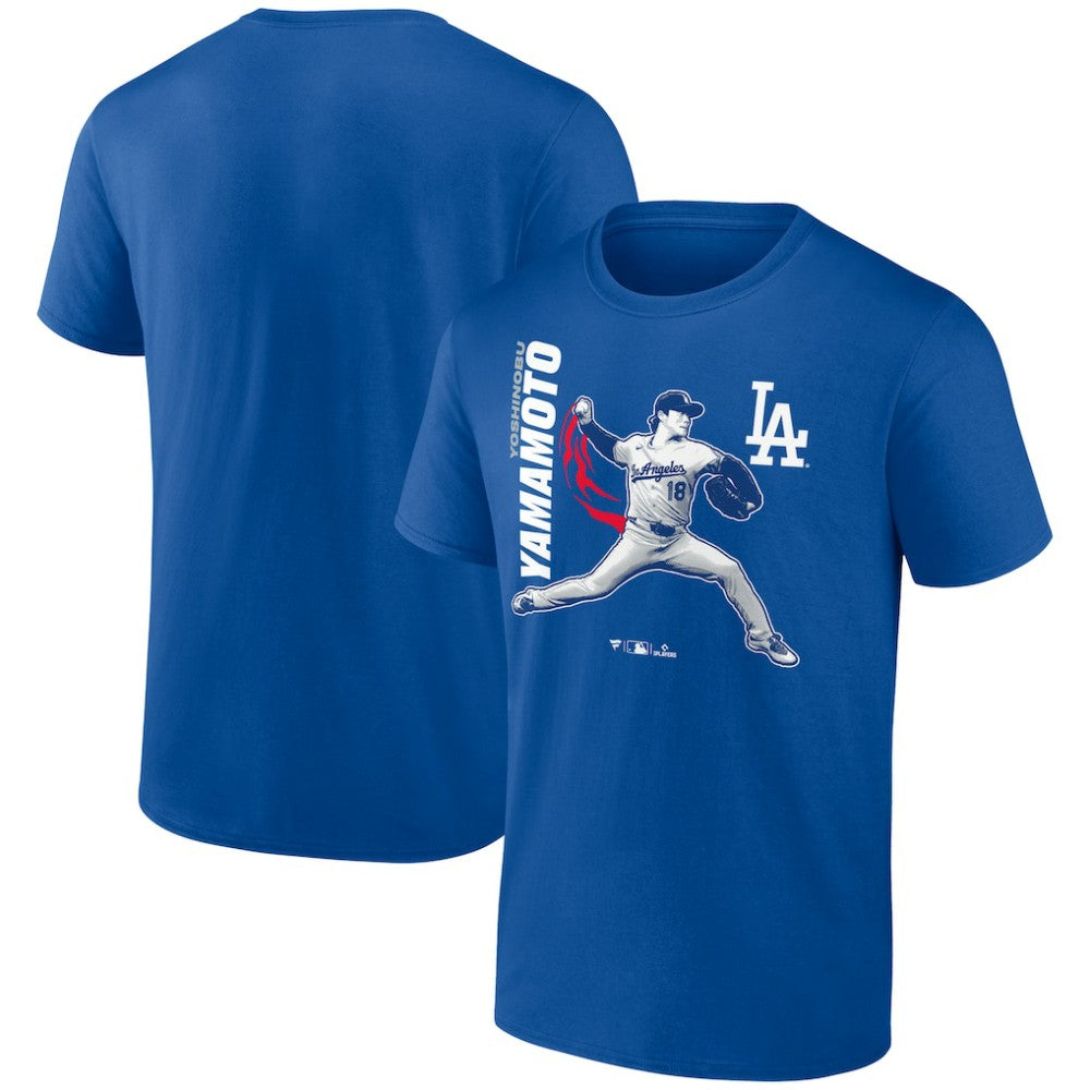 Yoshinobu Yamamoto Los Angeles Dodgers Player Graphic T-Shirt - Royal T-shirts