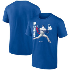 Yoshinobu Yamamoto Los Angeles Dodgers Player Graphic T-Shirt - Royal T-shirts