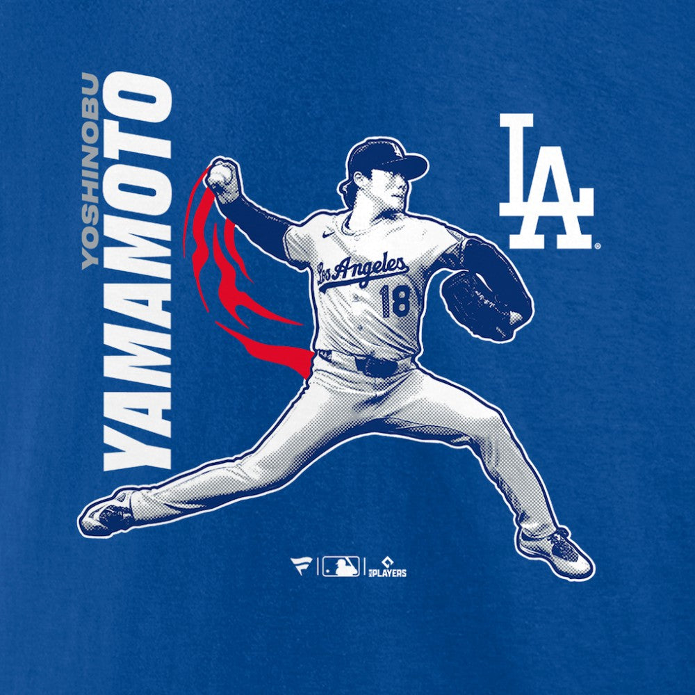Yoshinobu Yamamoto Los Angeles Dodgers Player Graphic T-Shirt - Royal T-shirts