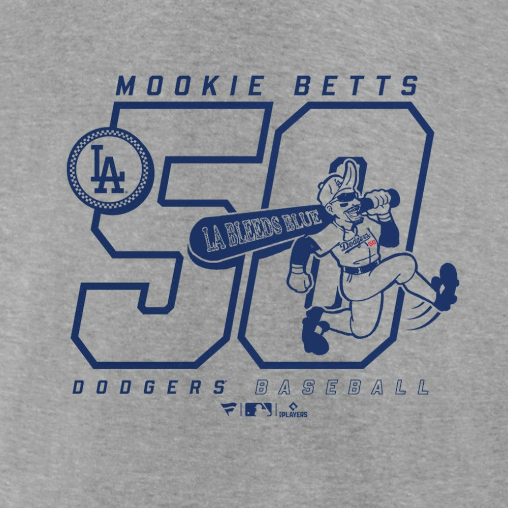 Mookie Betts Los Angeles Dodgers Player Graphic T-Shirt - Heather Gray T-shirts