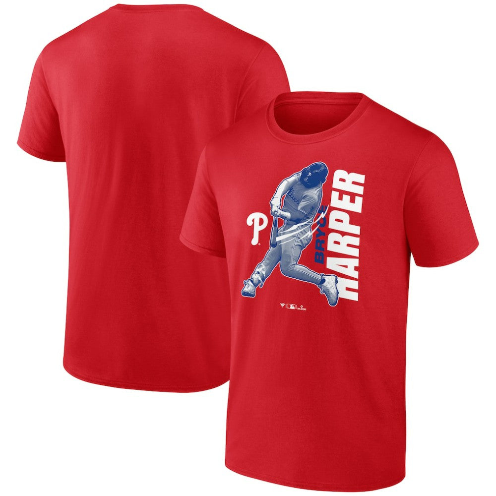 Bryce Harper Philadelphia Phillies Player Graphic T-Shirt - Red T-shirts