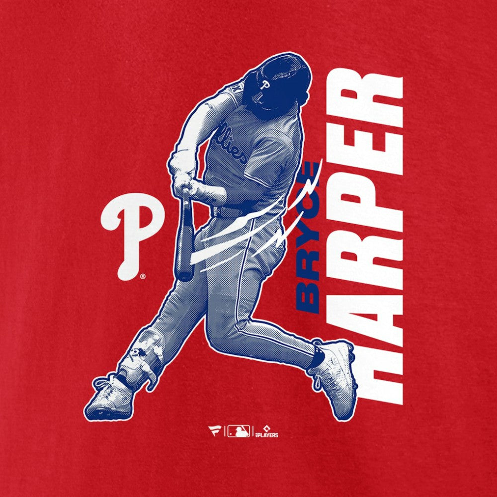 Bryce Harper Philadelphia Phillies Player Graphic T-Shirt - Red T-shirts