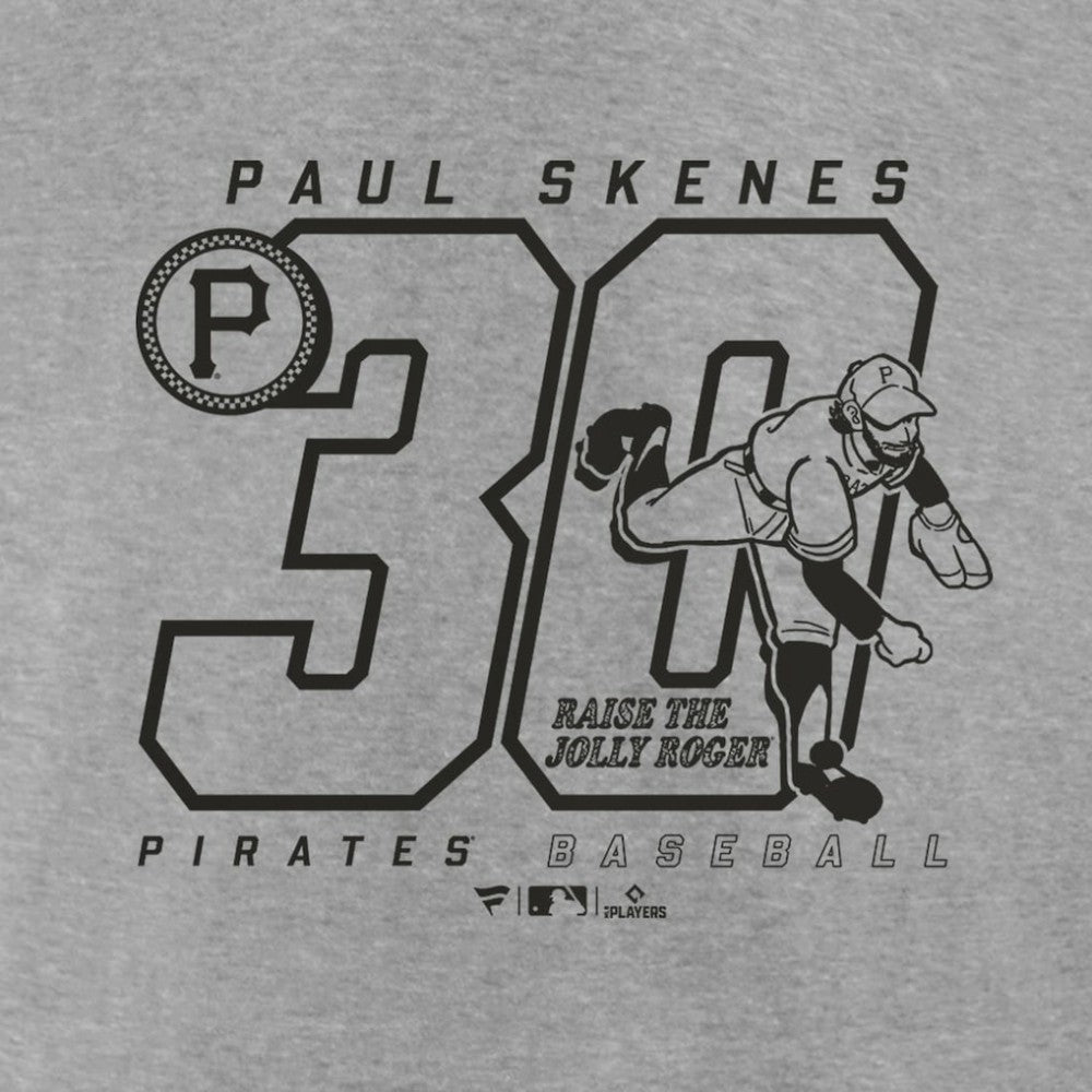Paul Skenes Pittsburgh Pirates Player Graphic T-Shirt - Heather Gray T-shirts