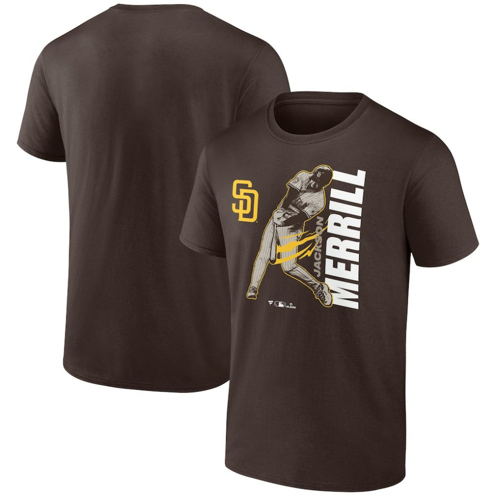 Jackson Merrill San Diego Padres Player Graphic T-Shirt - Brown T-shirts