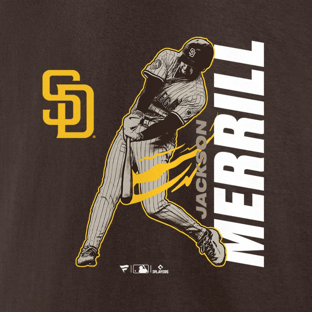 Jackson Merrill San Diego Padres Player Graphic T-Shirt - Brown T-shirts