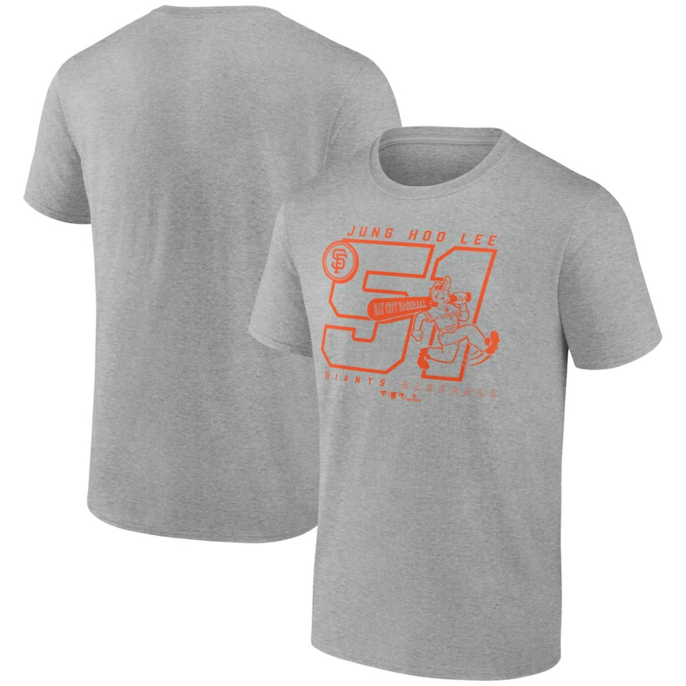 Jung Hoo Lee San Francisco Giants Player Graphic T-Shirt - Heather Gray T-shirts