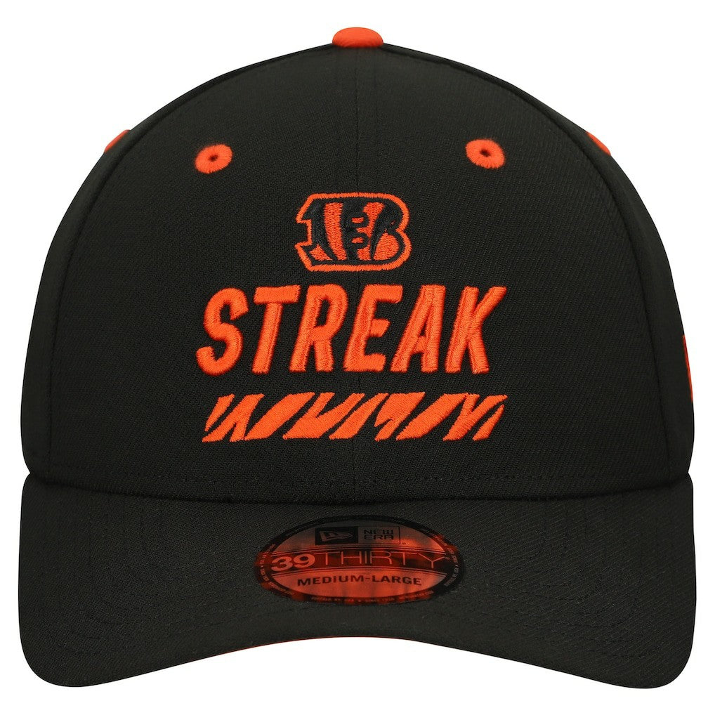 Cincinnati Bengals New Era STREAK Season Ticket Member 39THIRTY Flex Hat Black