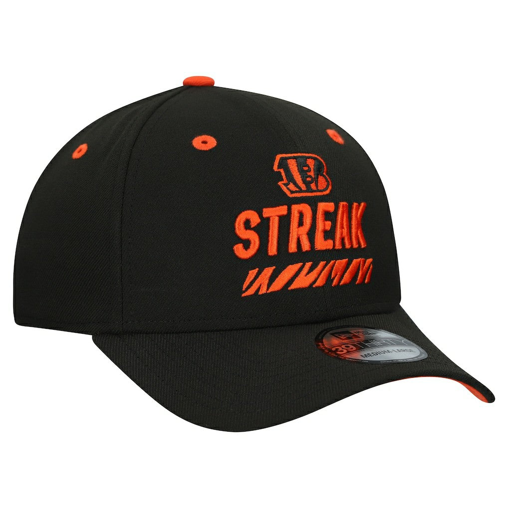 Cincinnati Bengals New Era STREAK Season Ticket Member 39THIRTY Flex Hat Black
