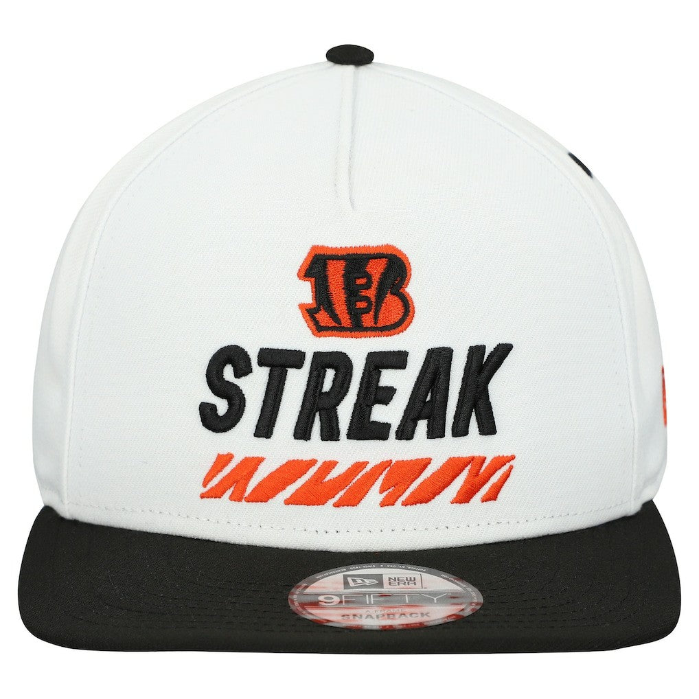 Cincinnati Bengals New Era STREAK Season Ticket Member 9FIFTY A-Frame Snapback Hat White