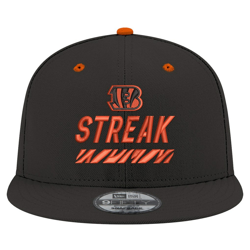 Cincinnati Bengals New Era STREAK Season Ticket Member 9FIFTY Snapback Hat Black