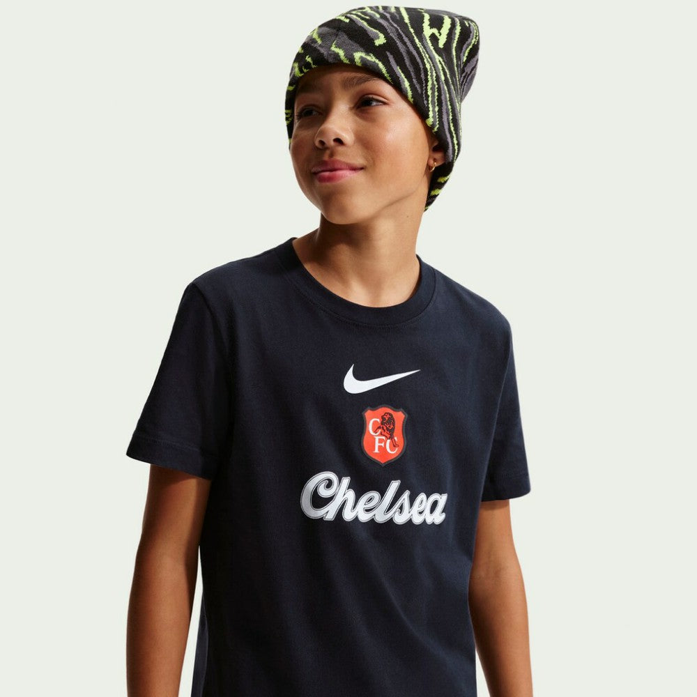 Chelsea Youth Crest T-Shirt Black
