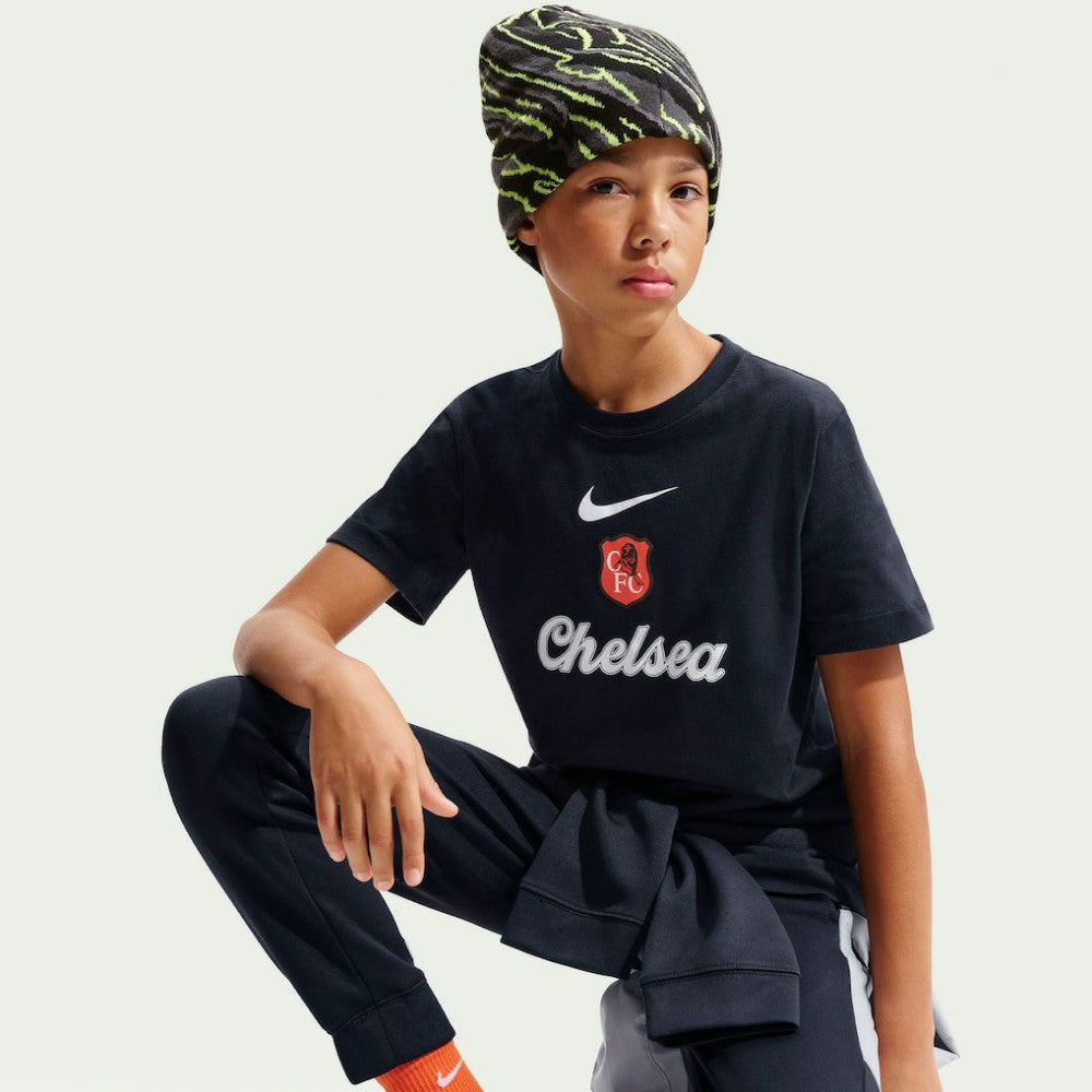 Chelsea Youth Crest T-Shirt Black