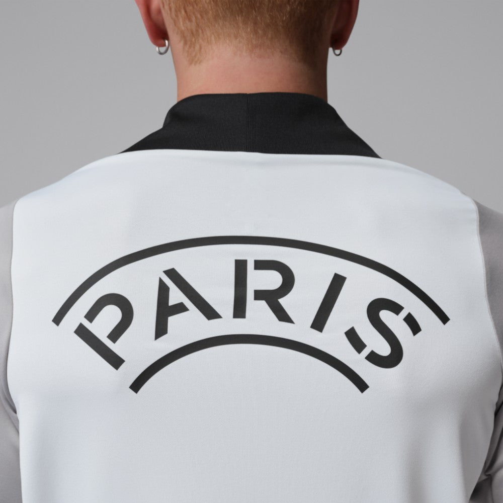 Paris Saint-Germain Jordan Brand Men's Strike Drill Quarter-Zip Long Sleeve Dri-FIT Top White