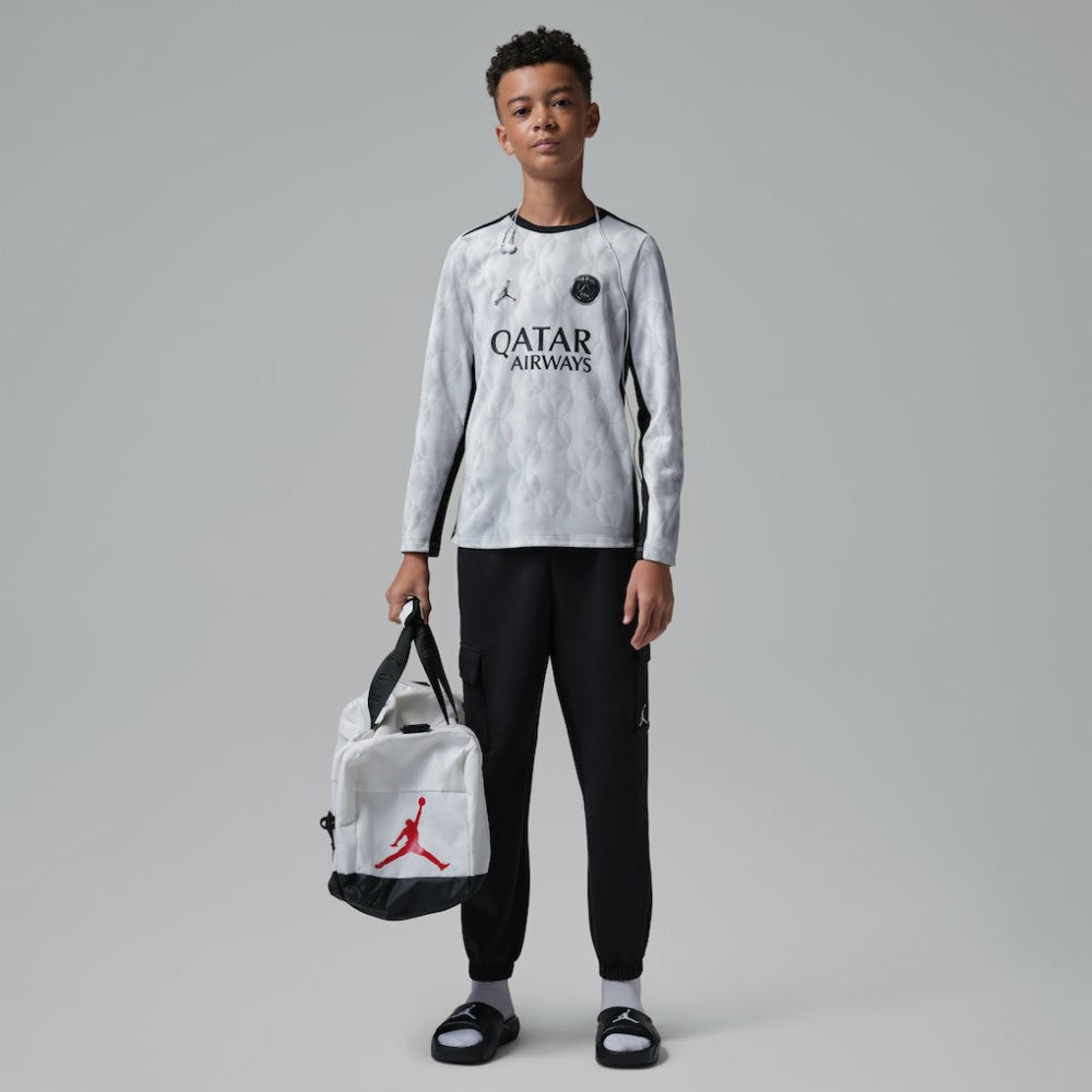 Paris Saint-Germain Jordan Brand Youth Long Sleeve Pre-Match Dri-FIT Top Gray