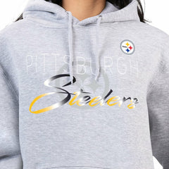 Pittsburgh Steelers G-III 4Her by Carl Banks Women's Shadow Logo Fleece Pullover Hoodie Gray