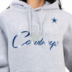 Dallas Cowboys G-III 4Her by Carl Banks Women's Shadow Logo Fleece Pullover Hoodie Gray