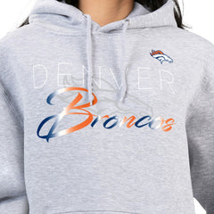 Denver Broncos G-III 4Her by Carl Banks Women's Shadow Logo Fleece Pullover Hoodie Gray