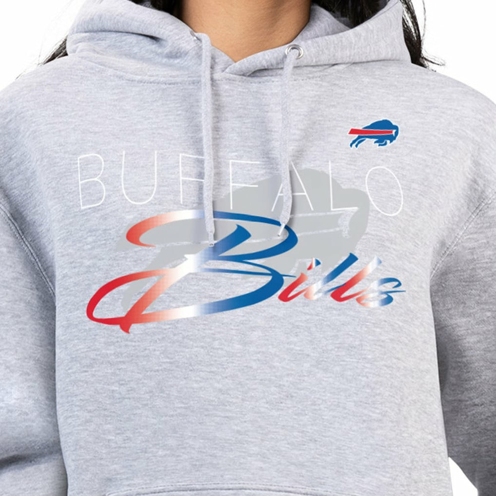 Buffalo Bills G-III 4Her by Carl Banks Women's Shadow Logo Fleece Pullover Hoodie Gray