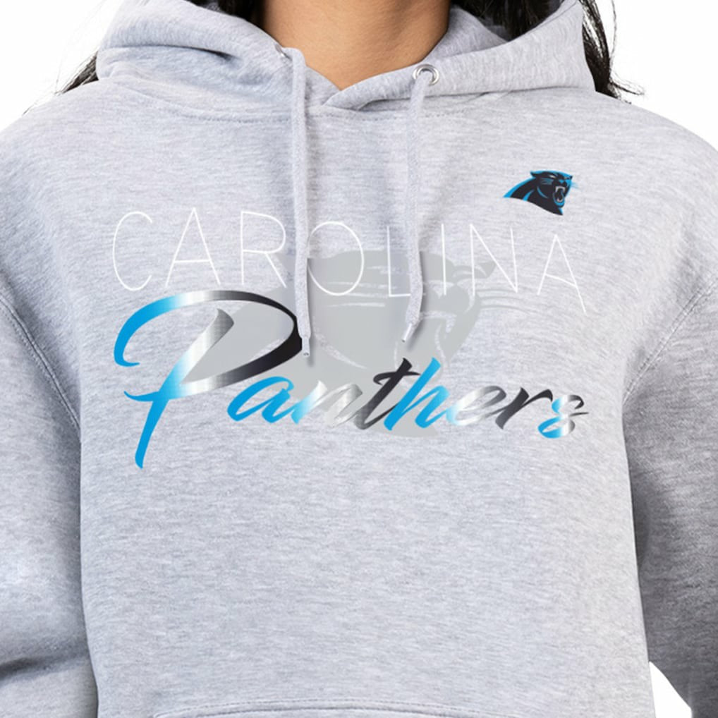 Carolina Panthers G-III 4Her by Carl Banks Women's Shadow Logo Fleece Pullover Hoodie Gray