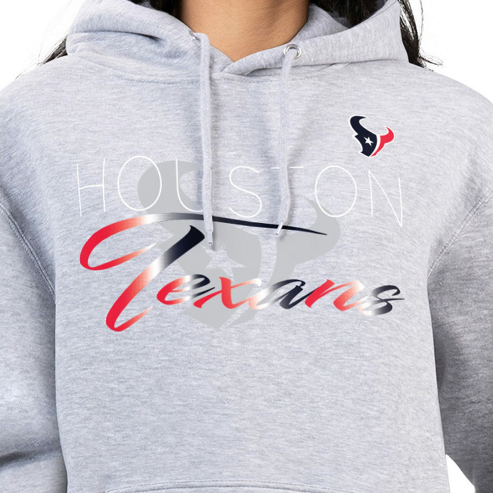 Houston Texans G-III 4Her by Carl Banks Women's Shadow Logo Fleece Pullover Hoodie Gray