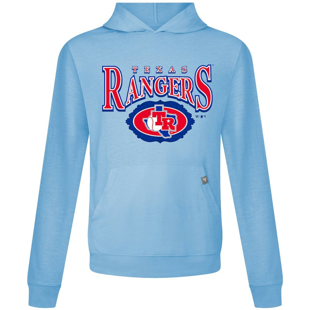 Texas Rangers Levelwear Lone Star Relay Pullover Hoodie - Light Blue Hoodies