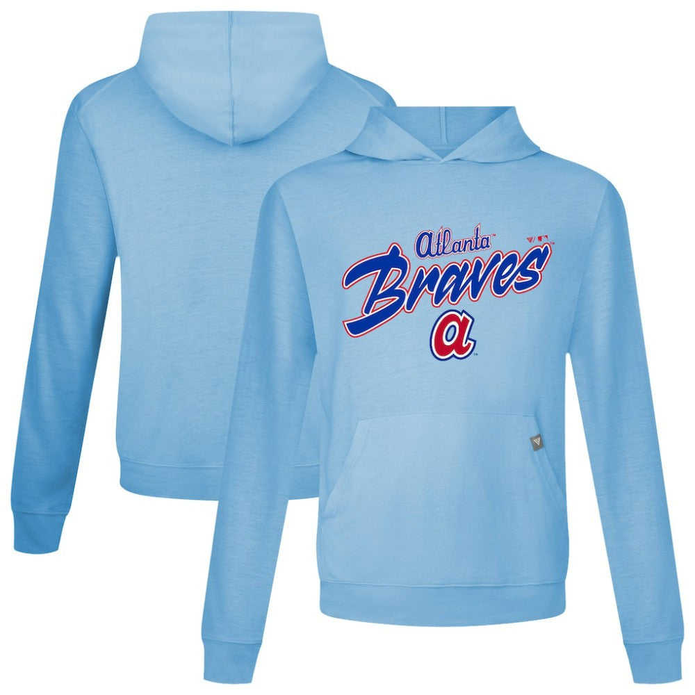 Atlanta Braves Levelwear Defiant Relay Pullover Hoodie - Light Blue Hoodies
