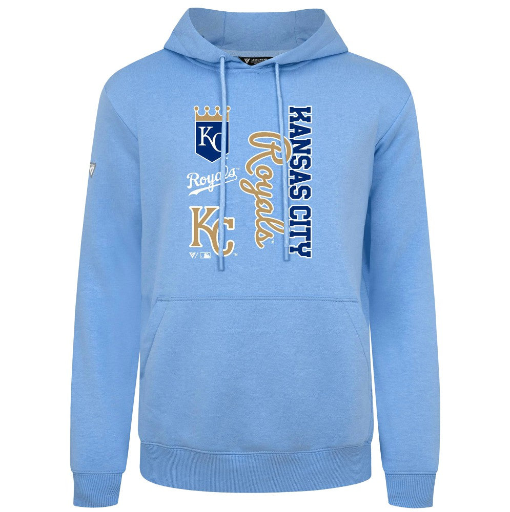 Kansas City Royals Levelwear Crown Podium Pullover Hoodie - Light Blue Hoodies