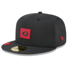 Cincinnati Reds New Era 2026 Clubhouse 59FIFTY Fitted Hat - Black Hats