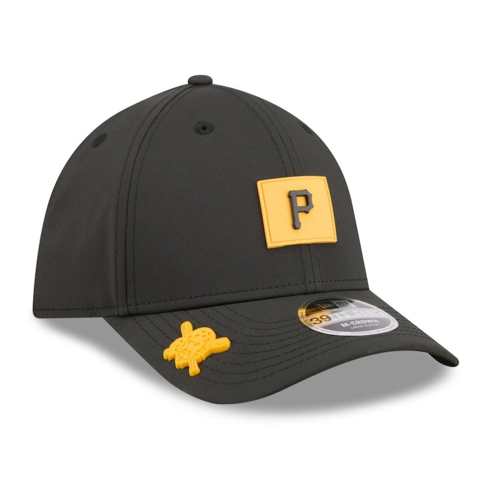 Pittsburgh Pirates New Era 2026 Clubhouse M-Crown 39THIRTY Flex Hat - Black Hats