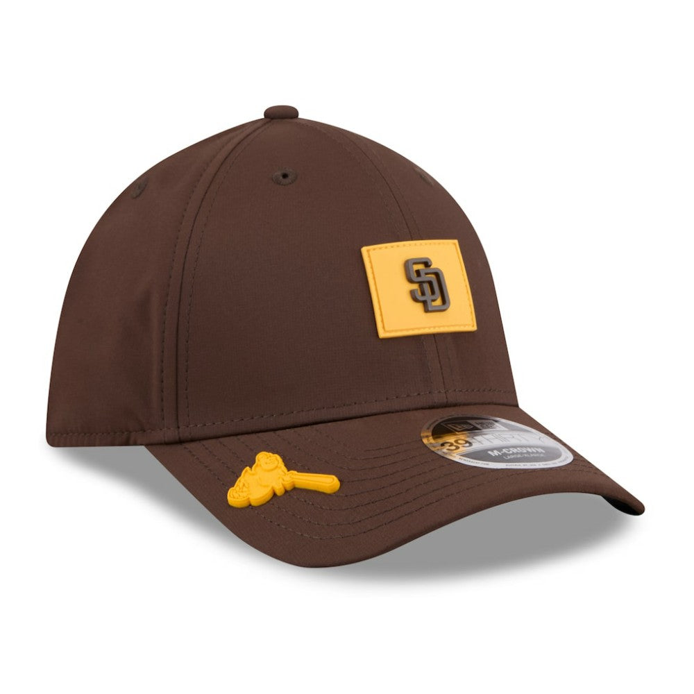 San Diego Padres New Era 2026 Clubhouse M-Crown 39THIRTY Flex Hat - Brown Hats