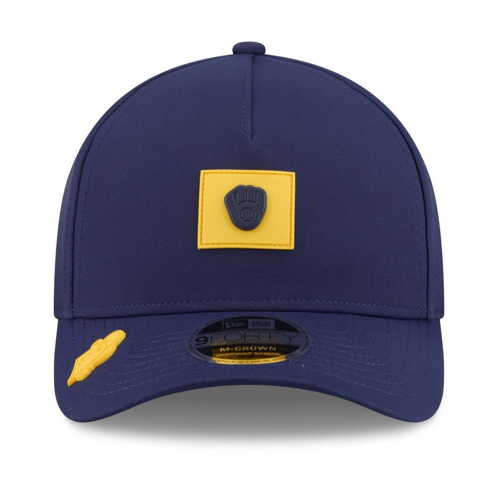 Milwaukee Brewers New Era 2026 Clubhouse 9FORTY A-Frame Adjustable Hat - Navy Hats