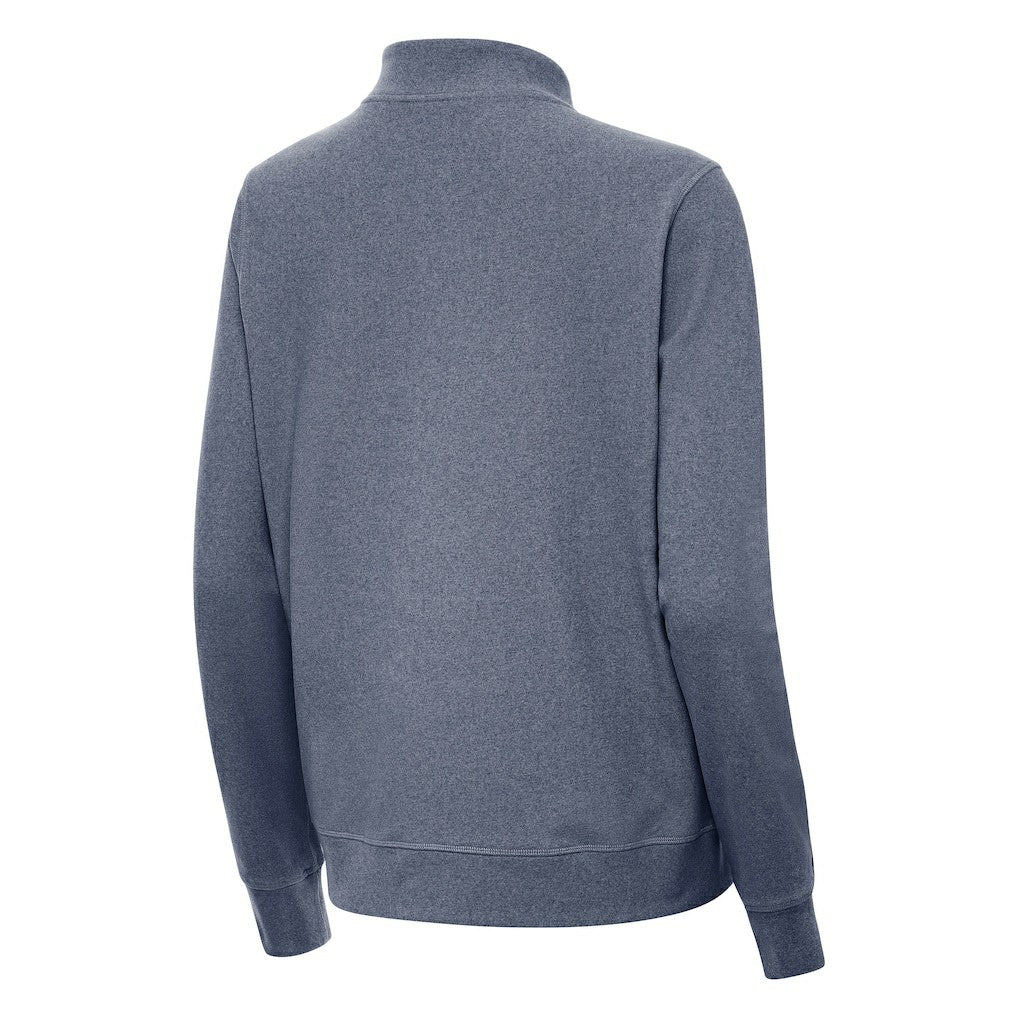Seattle Seahawks Antigua Women's 50th Season Crush Quarter-Zip Pullover Heather Navy