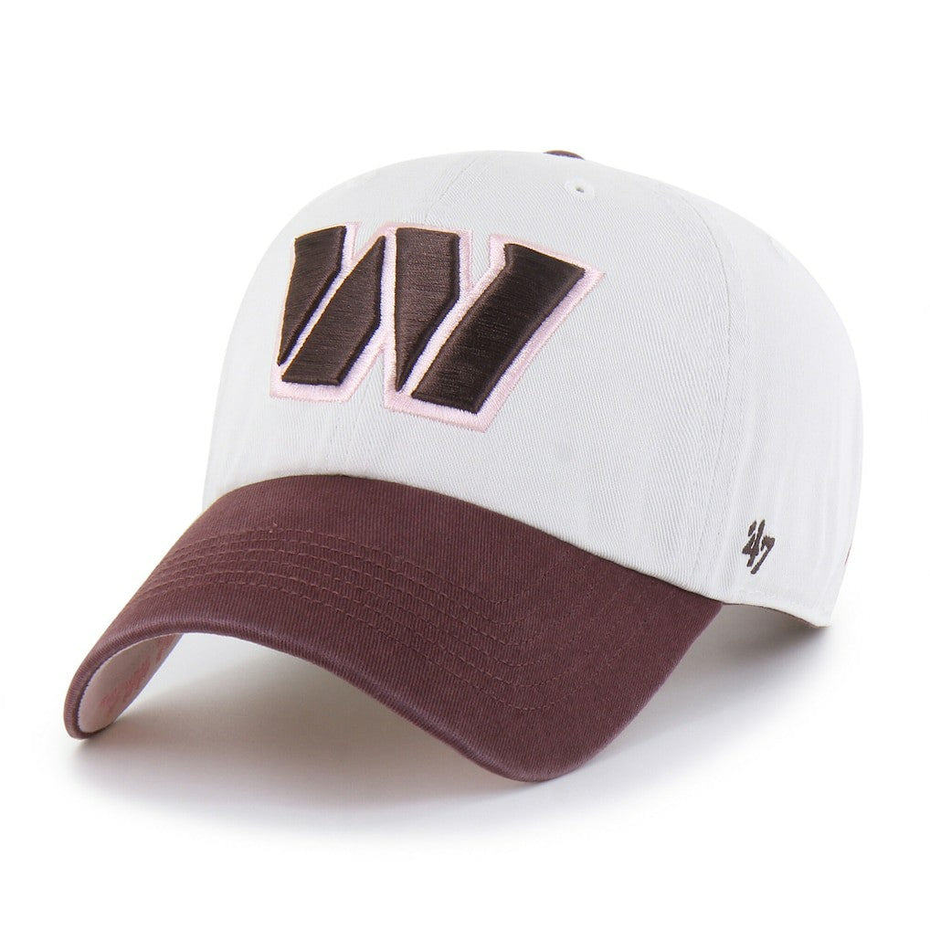 Washington Commanders '47 Unisex Love Letter Clean Up Adjustable Hat Stone/Burgundy