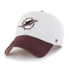 Miami Dolphins '47 Unisex Love Letter Clean Up Adjustable Hat Stone/Burgundy