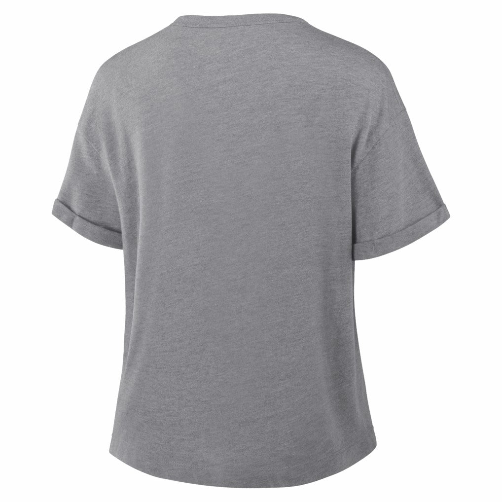Dallas Cowboys Women's Overplayed Tribute Tri-Blend Boxy T-Shirt Heather Gray
